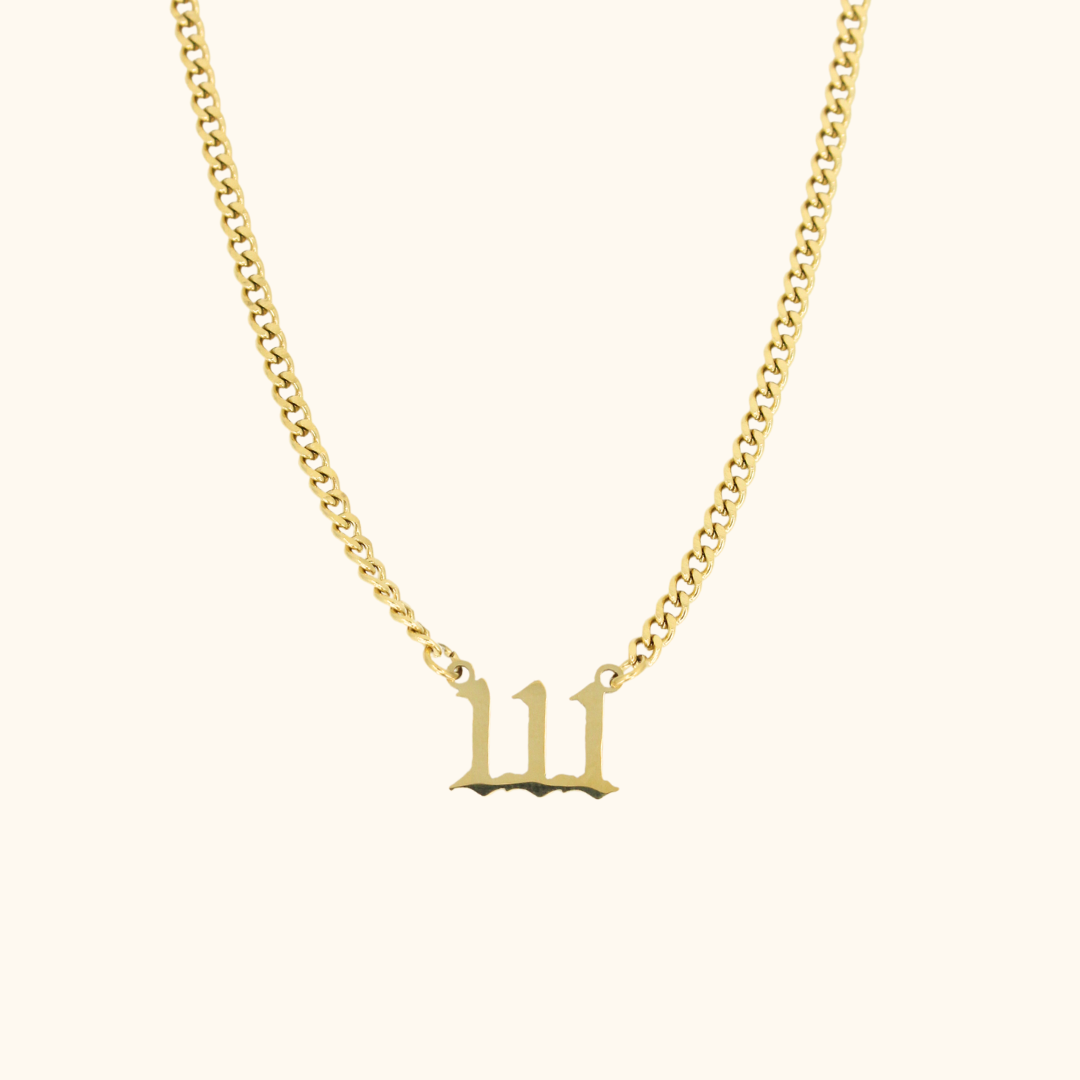 Angel Number Cuban Necklace