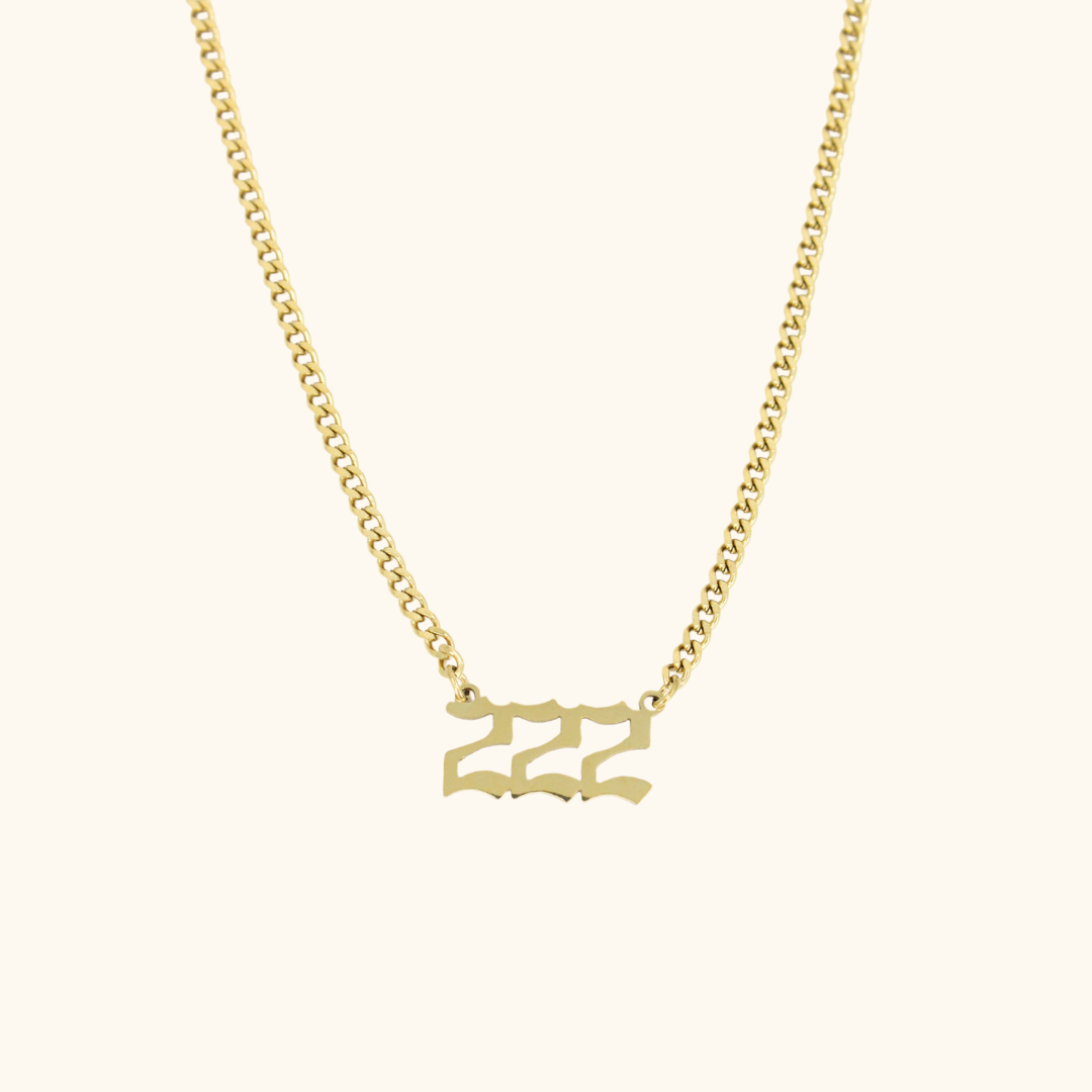 Angel Number Cuban Necklace