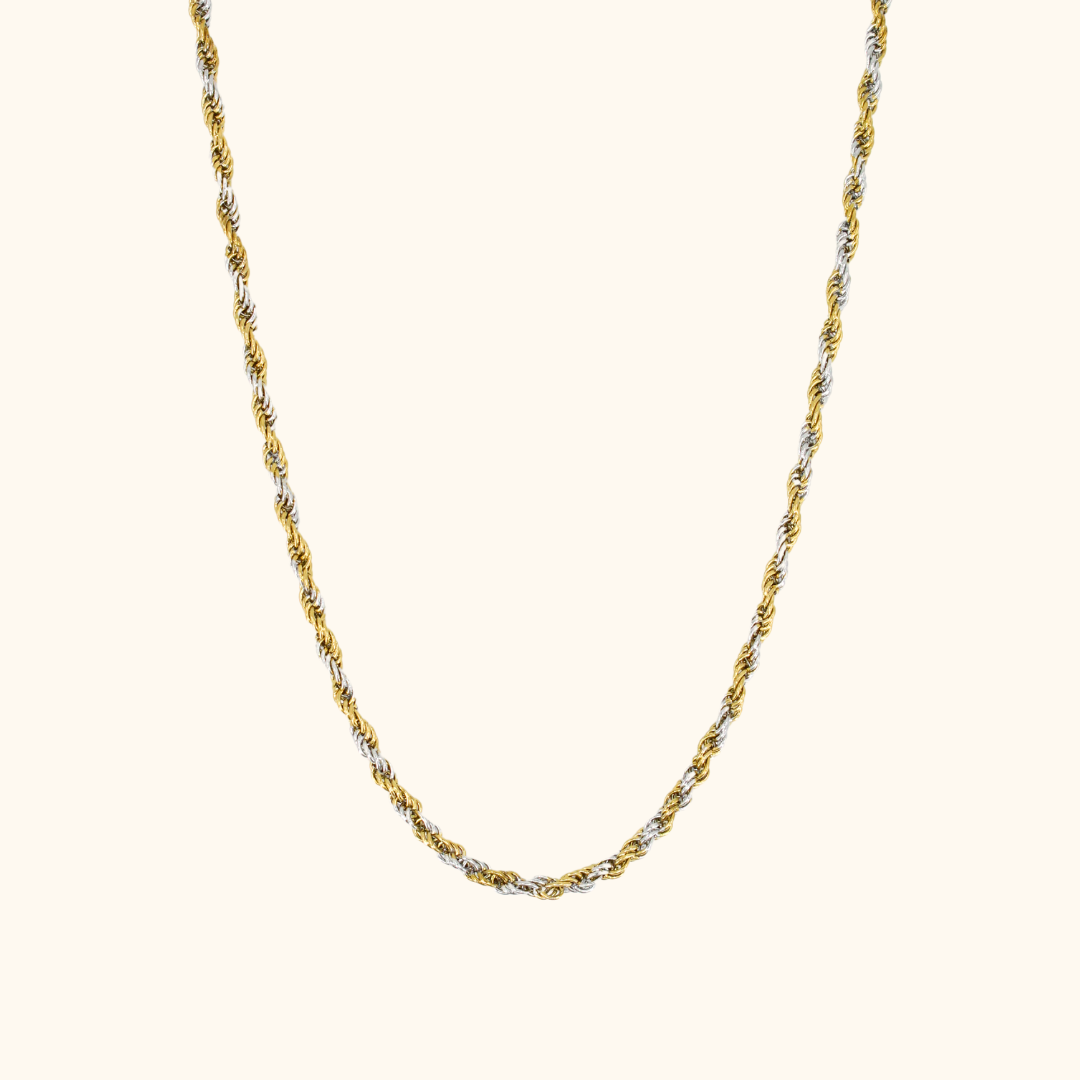 Two Toned Rope Chain Necklace