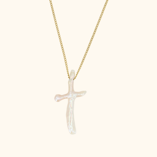 Pearl Cross Necklace