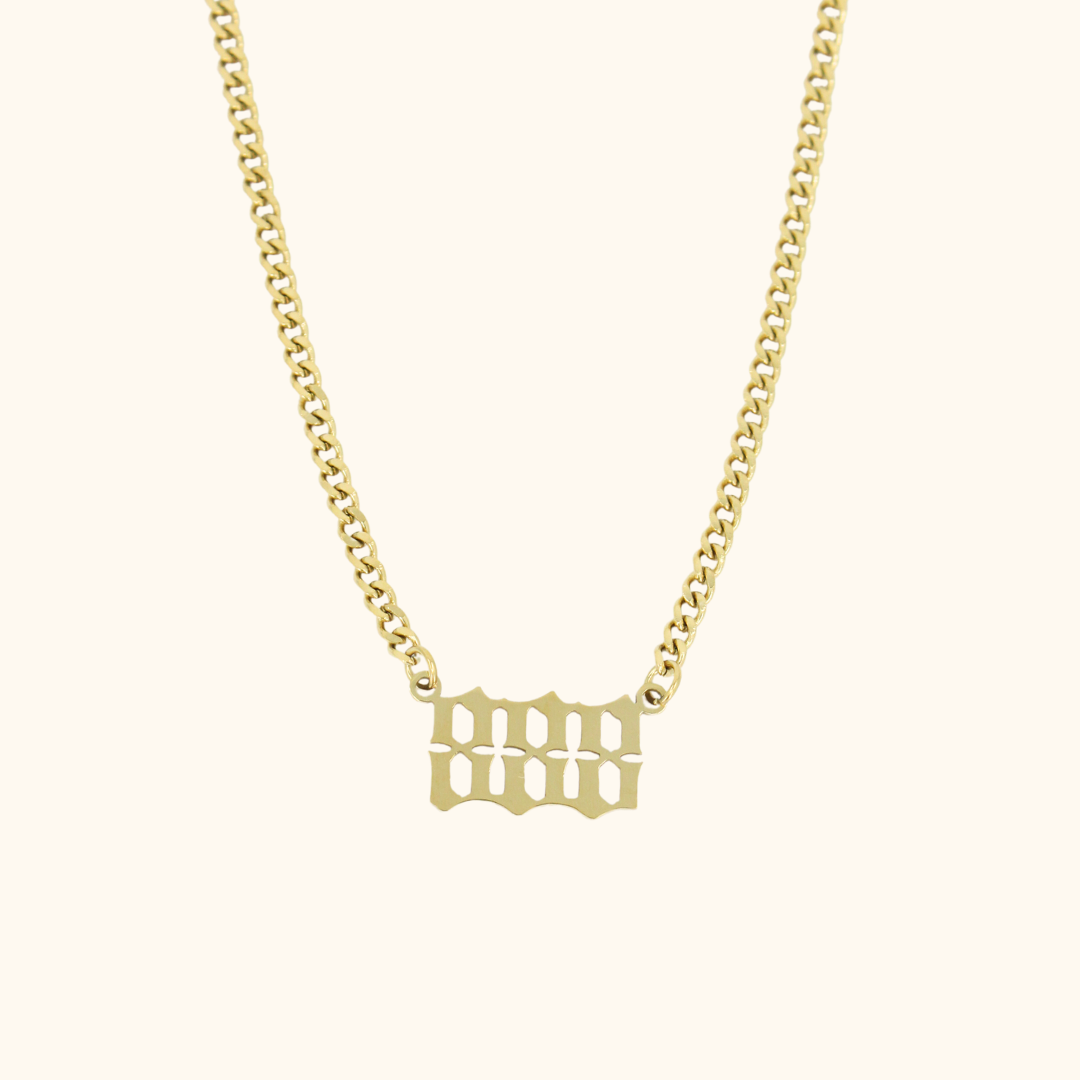 Angel Number Cuban Necklace