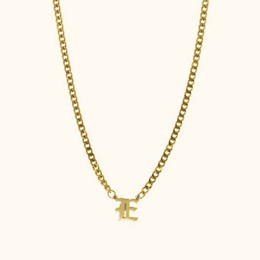 Cuban Initial Necklace