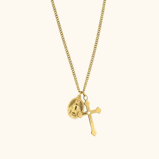 Virgin Mary Cross Necklace