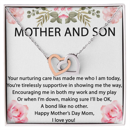 Your Nurturing Care Has Made A Bond Like No Other Interlocking Hearts Necklace