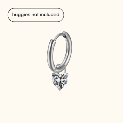 White Heart Charm