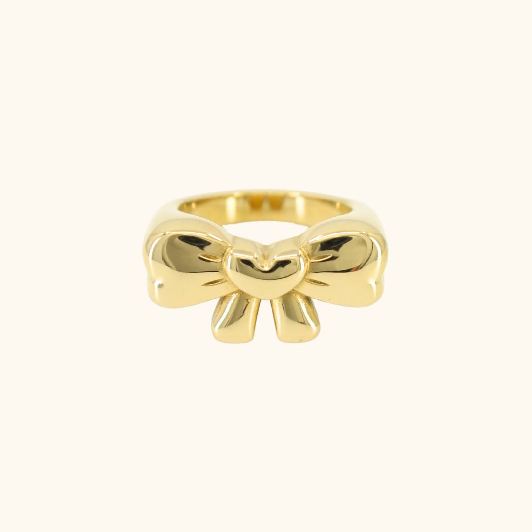 Chunky Ribbon Heart Ring
