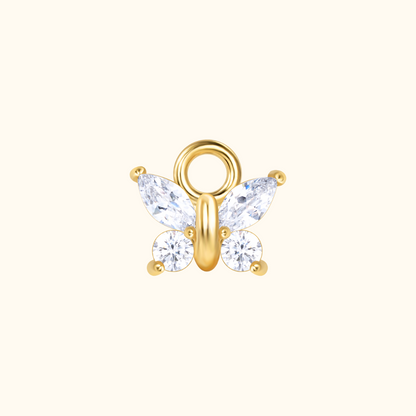 Diamond Butterfly Charm