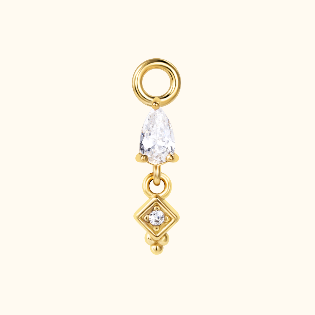Icy Tear Drop Charm