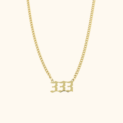 Angel Number Cuban Necklace