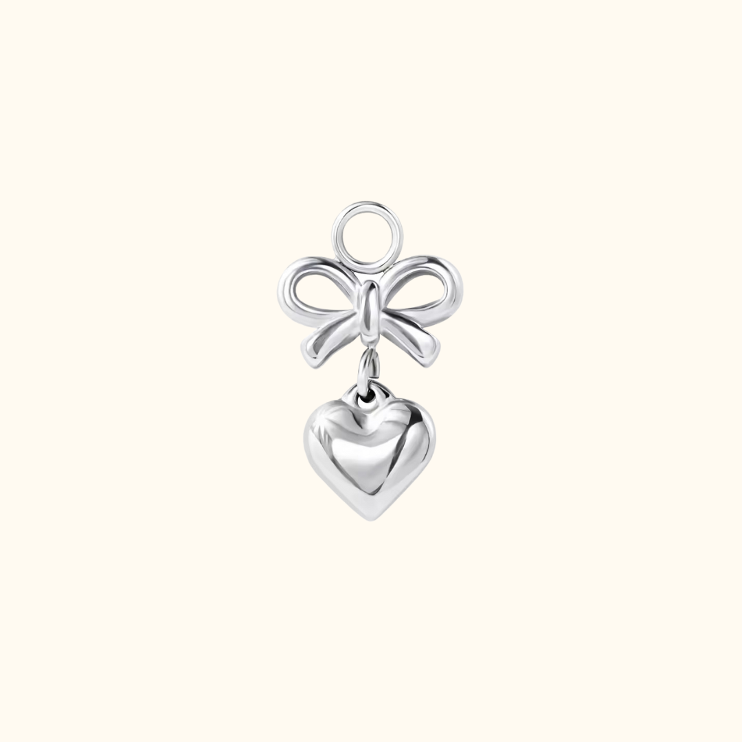Ribbon Heart Charm