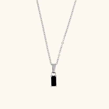 Dainty Emerald Diamond Necklace