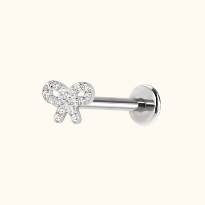 Icy Bow Flatback Stud