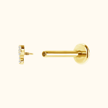 Icy Bow Flatback Stud