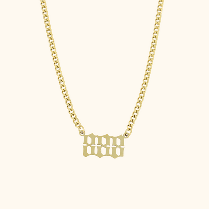 Angel Number Cuban Necklace