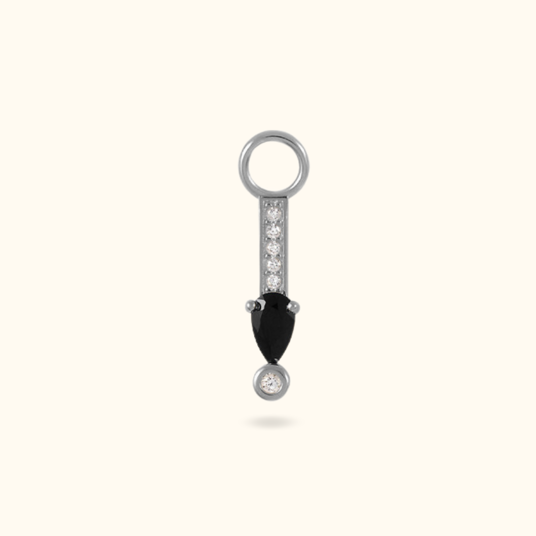 Icy Black Diamond Charm