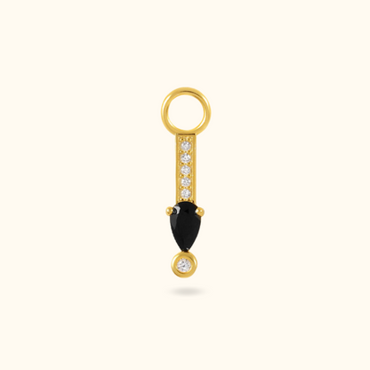 Icy Black Diamond Charm