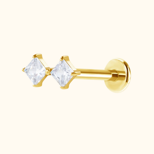Twin Cut Flatback Stud
