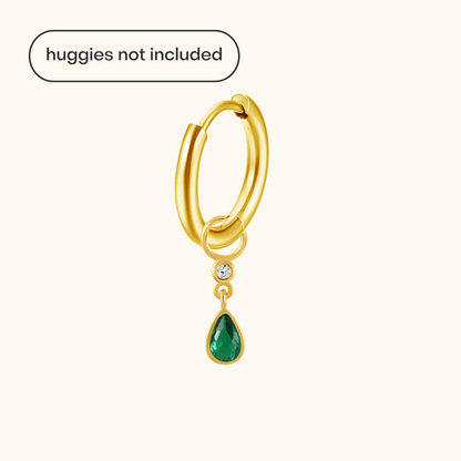 Green Tear Drop Charm