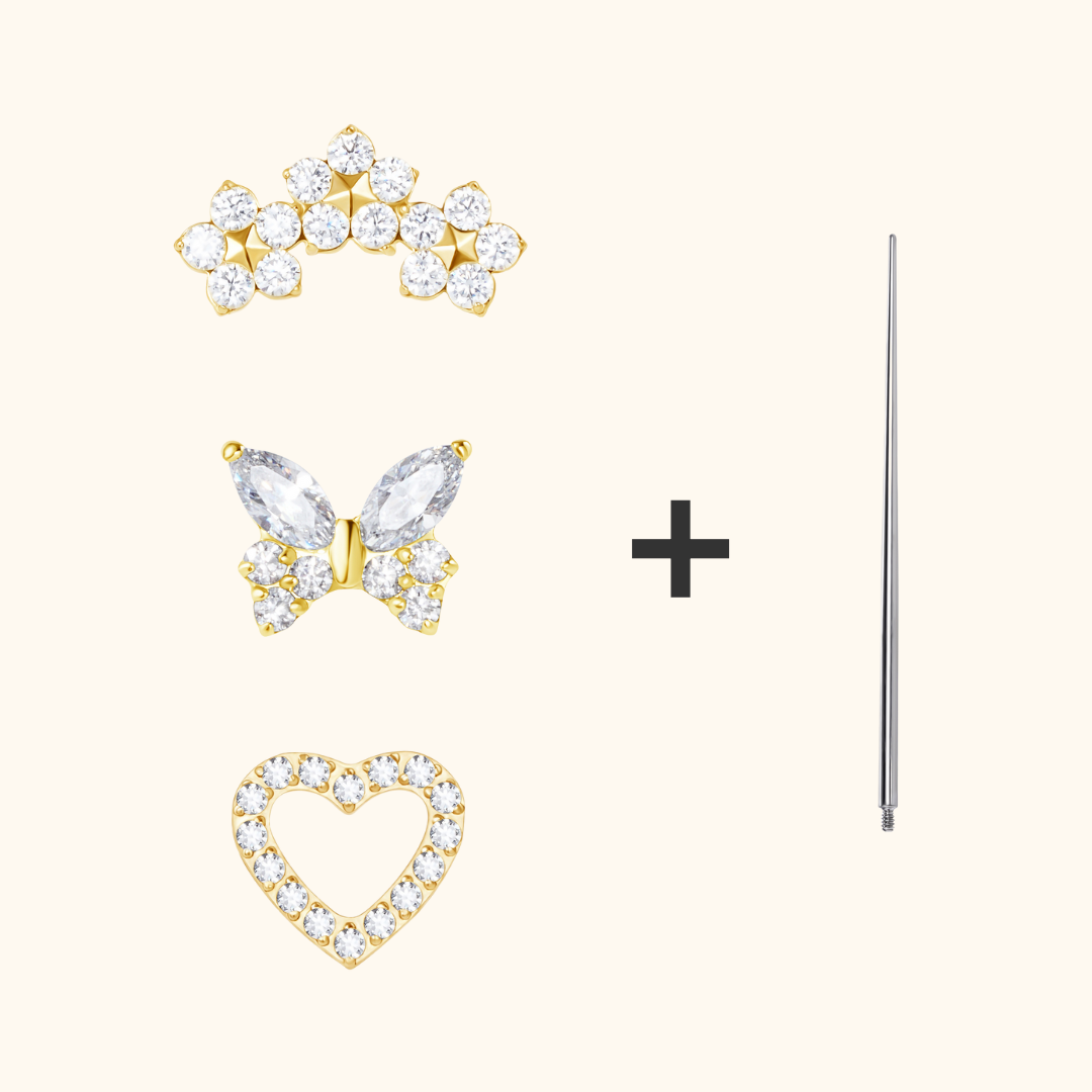 Golden Glow Flatback Stud Bundle