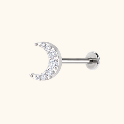 Icy Moon Flatback Stud