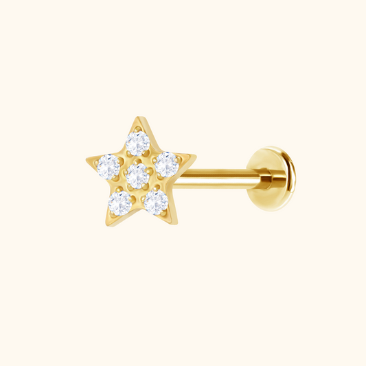 Icy Star Flatback Stud
