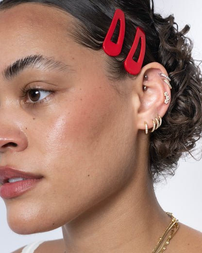 Flower Cluster Flatback Stud Earring