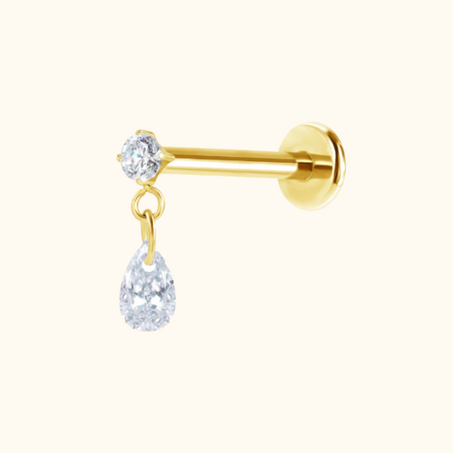 Tear Drop Link Flatback Stud