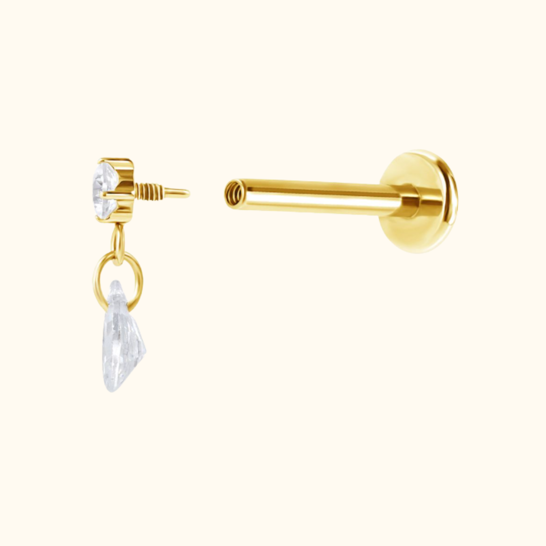 Tear Drop Link Flatback Stud