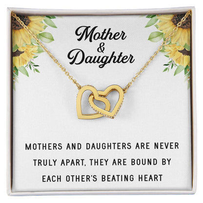 Linked Hearts Necklace For Mother Daughter Gift Minimalist Jewelry Gift For Daughter Mothers Day Sentimental Jewelry Gift For Mom Interlocking Hearts Necklace