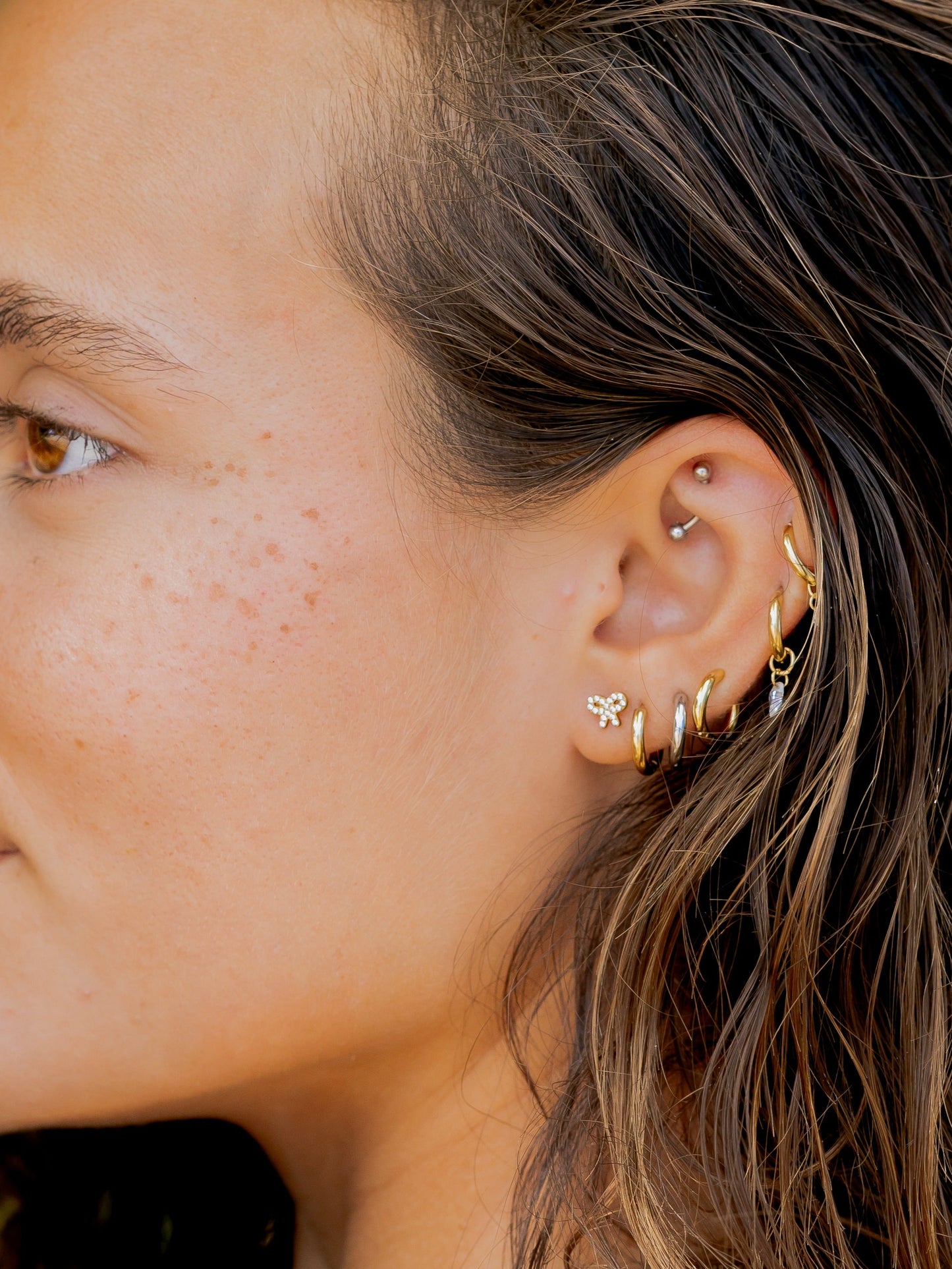 Icy Bow Flatback Stud