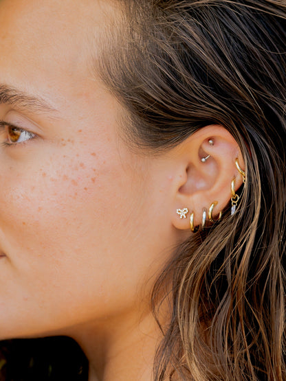 Icy Bow Flatback Stud