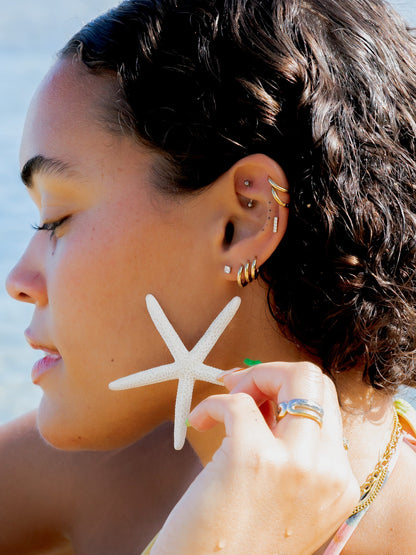 Princess Cut Flatback Stud