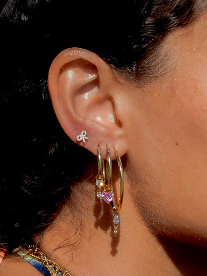 Icy Bow Flatback Stud