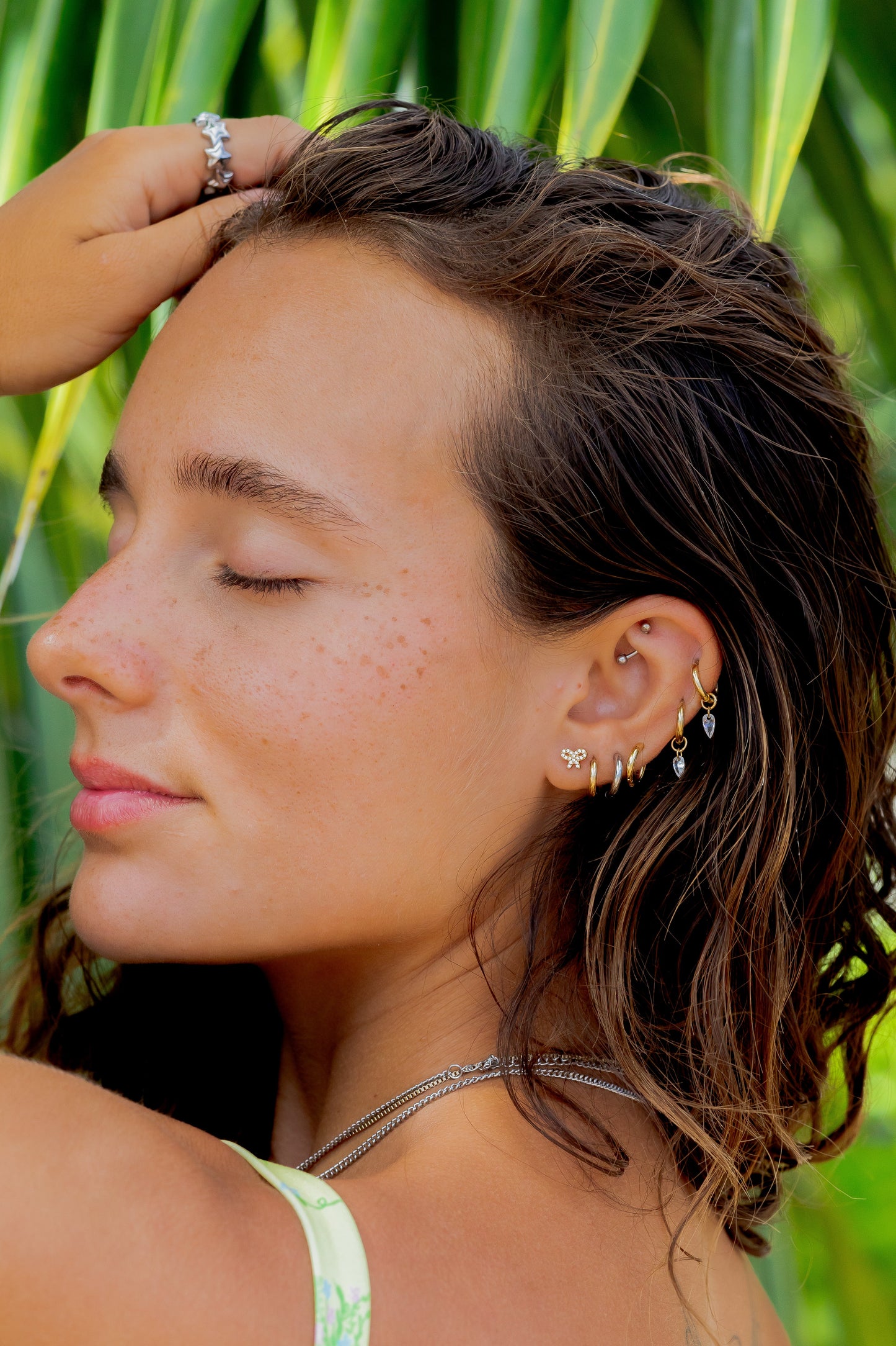 Icy Bow Flatback Stud