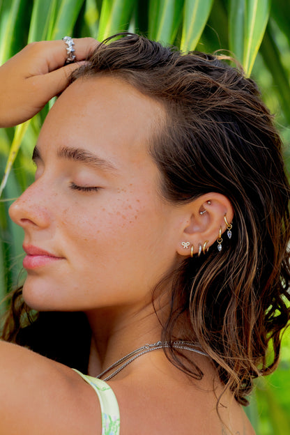 Icy Bow Flatback Stud